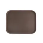 image of CAC China PDTD-1418BN Rectangular Serving Tray 18" x 14", Brown Plastic, NSF Certified