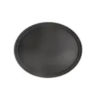 image of CAC China PDTO-2722BK Tray - Oval Plastic Serving Display, 27" x 22", Black, NSF Certified