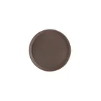 image of CAC China PDTR-11BN Super Tray, 11" Round Plastic Serving & Display Tray, Brown NSF Certified