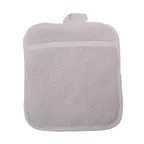 image of CAC China PGTR-9P Pot Holder, 8" x 9" Terry Cloth, Heat Resistant to 400°F, Black/Cherry - 1 Dozen