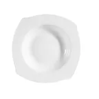 image of CAC China PHA-115 - Square White Porcelain Pasta Bowl, 11" x 11" x 2" Oven Microwave Safe - 1 Dozen
