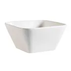 image of CAC China PLT-B6 - Square 22‑Oz Porcelain Bowl, 6"×6"×3", Bone White, Microwave Safe - 1 Dozen