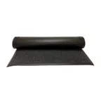 image of CAC China PMAT-64CH Carpet Floor Mat, 6' x 4' Charcoal Gray Vinyl Back, Tapered Edge