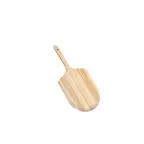 image of CAC China PPLW-1213A Pizza Peel, 12"W, 12"x13", Wooden Handle, Stainless Steel Blade