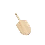 image of CAC China PPLW-1415B Pizza Peel, 24"W, 14"x15", Wooden Handle, Stainless Steel Blade