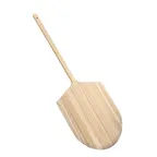 image of CAC China PPLW-1819D Pizza Peel, 42"W, 18"x19", Wooden Handle, Stainless Steel Blade