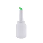 image of CAC China PRBT-2GN Green 2-Quart 5" Pour Bottle with Spout and Lid for Bartending Supplies