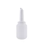 image of CAC China PRBT-2WT Pour Bottle, 5" Tall, 2 Quart Capacity, White Finish, Integrated Spout And Lid