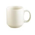 image of CAC China PRM-10-W - 10‑Oz China Mug, 3¼" Dia x 3½" H, Stoneware, Dishwasher Safe - 1 Dozen