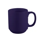 image of CAC China PRM-12-CBU - 12‑Ounce Blue Stoneware Mug, 3‑1/4" Dia, Stackable, Microwave Safe - 1 Dozen