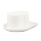 image of CAC China PSP-3 Salt & Pepper Shaker Set, Shakers 2-3/4" H, Saucer 5-7/8" L, Porcelain - Set