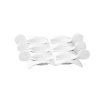 image of CAC China PT-SQ8 Tasting Spoon Set with Tray, 6 Black/Cherry Spoons 4"x1.5" and 8.5"x7" Tray - Set