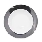 image of CAC China R-115-BLK - 24 oz Pasta Bowl, 11" Dia x 2" H, Ceramic, Oven Microwave Safe - 1 Dozen