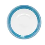 image of CAC China R-2-BLU - Round 6" Diameter Saucer, Blue, Dishwasher/Oven/Microwave Safe - 1 Dozen