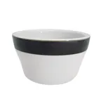 image of CAC China R-4-BLK - Rainbow Bouillon Cup 7.25 oz 4" Dia x 2.5" H Stoneware Black Safe - 1 Dozen