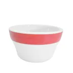image of CAC China R-4-R Bouillon Cup, 7-1/4 oz, 4" Dia x 2-1/2" H, Red Ceramic, Microwave Safe - 1 Dozen