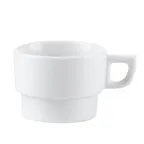 image of CAC China RCN-1-F - Frank 7 oz Cup, 3.5" Dia x 2.5" H, White Porcelain, Microwave Safe - 1 Dozen