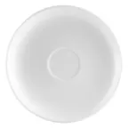 image of CAC China RCN-1057 Clinton Saucer, 6.5"-6.99" Dia x 1" H, Round Porcelain, Super White, Dishwasher Safe - 1 Dozen