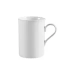 image of CAC China RCN-17 Clinton Mug, 10‑Ounce 3" Dia. x 4‑1/8" H Porcelain White Dishwasher Safe - 1 Dozen