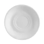 image of CAC China RCN-2 Clinton Saucer, 6" Diameter x 1" Height Porcelain White Dishwasher Safe - 1 Dozen