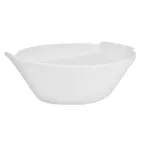 image of CAC China RCN-BT8 Boat‑Shape Porcelain Bowl, 20 oz (8½" L × 6" W × 2¾" H), White - 1 Dozen