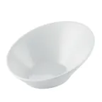 image of CAC China RCN-SB9 - 22‑Oz White Porcelain Slanted Bowl, 9" Diameter, Dishwasher Oven Safe - 1 Dozen