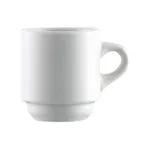 image of CAC China RCN‑T35 Clinton Cup, 3½ oz (2‑1/8" Dia × 2‑1/2" H) White Porcelain, Stackable – 1 Dozen