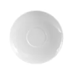 image of CAC China RCN-V10S - 7" Round Porcelain Saucer, Super White, Oven Microwave Safe - 1 Dozen