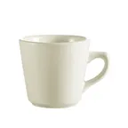 image of CAC China REC-1 - 7 oz 3½" Dia x 3" H Stoneware Coffee Cup, White, Dishwasher Safe - 1 Dozen