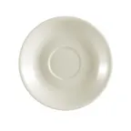 image of CAC China REC-36 Round Stoneware Saucer 4.5" Dia x 0.75" Ht White Dishwasher Safe - 1 Dozen
