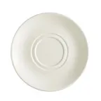 image of CAC China REC-57 Saucer, 6.5"-6.99" Dia x 1" H, Round Edge Stoneware, White, Dishwasher Safe - 1 Dozen