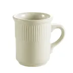 image of CAC China RID-17 - 8 oz. Tall Mug, 3‑1/8" Dia x 3‑3/4" H, White Ceramic, Dishwasher Safe - 1 Dozen