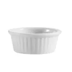 image of CAC China RKF-105 Ramekin Sauce Cup, 1/2 Oz (1‑3/4" Dia x 1" H) Fluted Porcelain, White - 1 Dozen