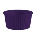 image of CAC China RKF-2-BLU Ramekin 2 oz (2‑5/8" Dia x 1‑1/2" H) Fluted Stoneware, Blue, Safe - 1 Dozen