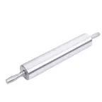 image of CAC China RPAH-015 Rolling Pin, 15" Long Handle, Aluminum Construction, 3" Diameter