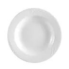 image of CAC China RSV-110 - Roosevelt 20‑Oz White Porcelain Pasta Bowl, 10" Dia x 1¾" H, Safe - 1 Dozen