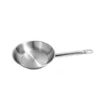 image of CAC China S1FP-11 Stainless Steel Fry Pan, 11" x 2", Welded Handle, Induction Ready, Tri-Ply, NSF