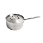 image of CAC China S3AP-6 Sauce Pan, 6 qt., 9-1/2" x 5-1/8", Induction Ready, Tri-Ply Stainless Steel with Lid