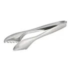 image of CAC China S3TG-O12 Offset Serving Tongs, 12"L, One-Piece, 18/8 Stainless Steel, Mirror Finish