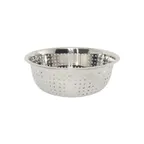 image of CAC China SCD5-L14 Colander, 13-3/4 qt., Large Holes, Round, No Handles, Stainless Steel