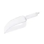 image of CAC China SCPP-24 Ice Scoop, Clear Polycarbonate, 24 oz Capacity, Flat Bottom, NSF Certified
