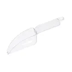 image of CAC China SCPP-6 Ice Scoop, 6 oz Clear Polycarbonate, Flat Bottom, NSF Certified, Plastic Construction