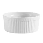 image of CAC China SFB-12 Souffle Bowl, 12‑Oz (4½" Dia x 2¼" H) Porcelain White, Microwave Safe - 1 Dozen