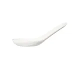 image of CAC China SHER-41 - Chinese Soup Spoon, 5" x 1-3/4" x 1/2", Porcelain White, Dishwasher Safe - 1 Dozen