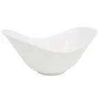 image of CAC China SHER-78 Boat Bowl, 8½" L x 5" W x 4" H, Bone White Porcelain, Dishwasher Safe - 1 Dozen
