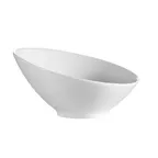 image of CAC China SHER-B8 Salad Bowl, 8" x 3½" , 20 oz, Slanted Porcelain, Bone White - 1 Dozen