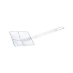 image of CAC China SKMS-7S Mesh Skimmer, 7" Diameter Square Bowl, Nickel-Plated Finish