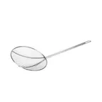 image of CAC China SKWR-7 Wire Skimmer, 7" Diameter Round Bowl, Coarse Mesh, Nickel-Plated Finish