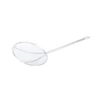 image of CAC China SKWR-9 Wire Skimmer, 9" Diameter Round Bowl, Nickel-Plated Finish, Coarse Mesh Design