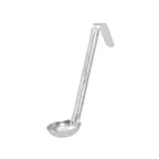 image of CAC China SLD6-05 Ladle, 1/2 oz. Bowl, 6" Hooked Handle, One-Piece, Stainless Steel
